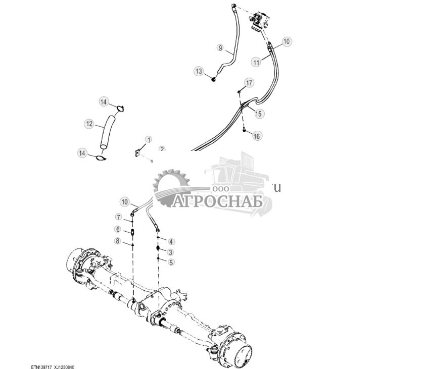 Гидравлическая система рулевого управления с механическим приводом на передние колеса, MFWD (329328 - ) - ST923999 199.jpg